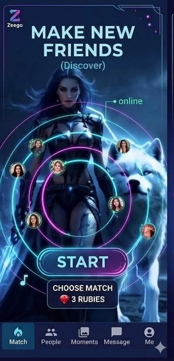 Zeego live video chat party screenshot